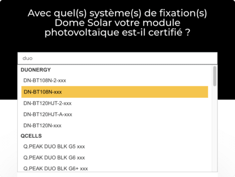 Dome Solar Support et fixation panneau photovoltaïque