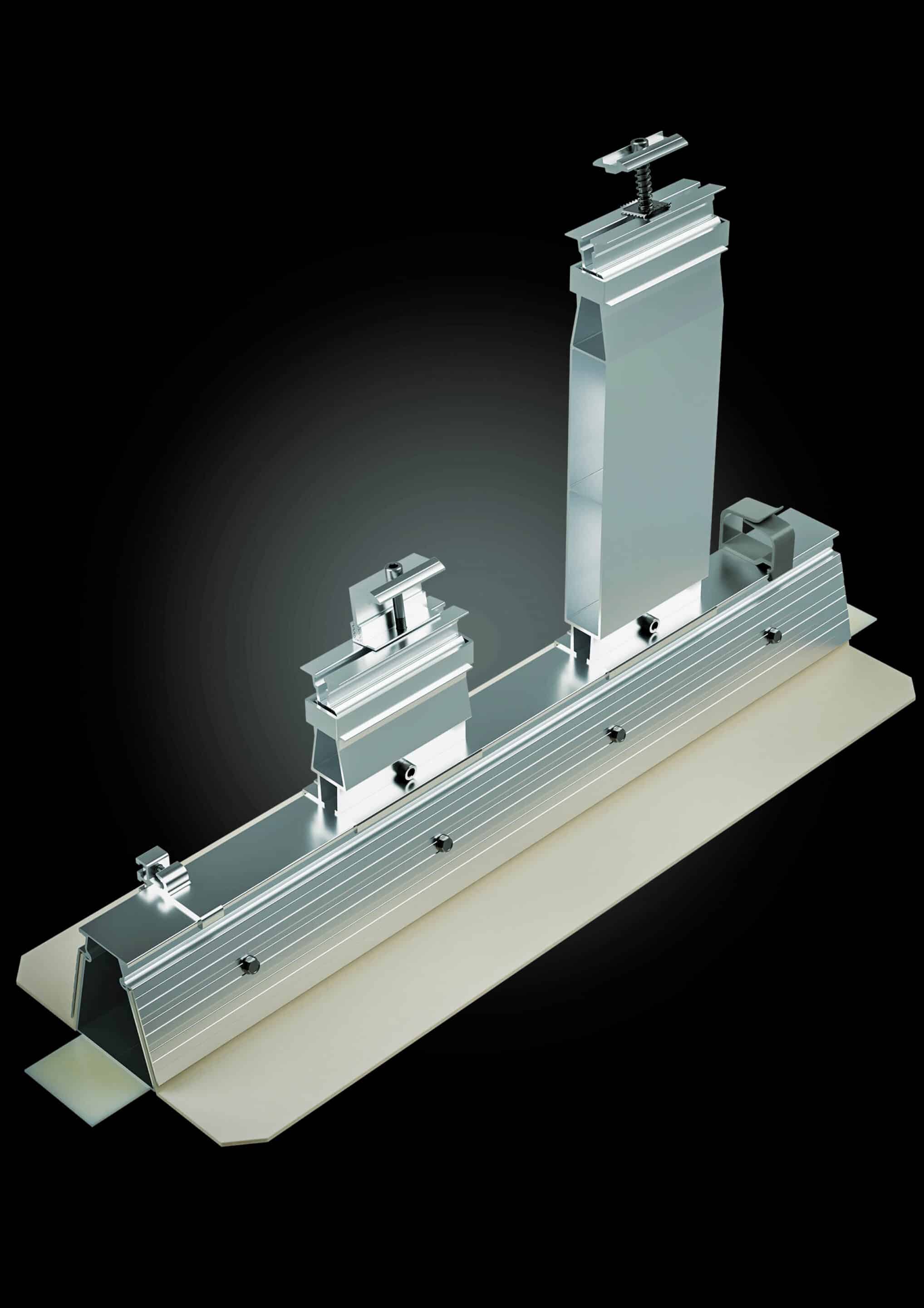 Roof Solar Bitumen High and Low Fixing 3D Visual Assembly