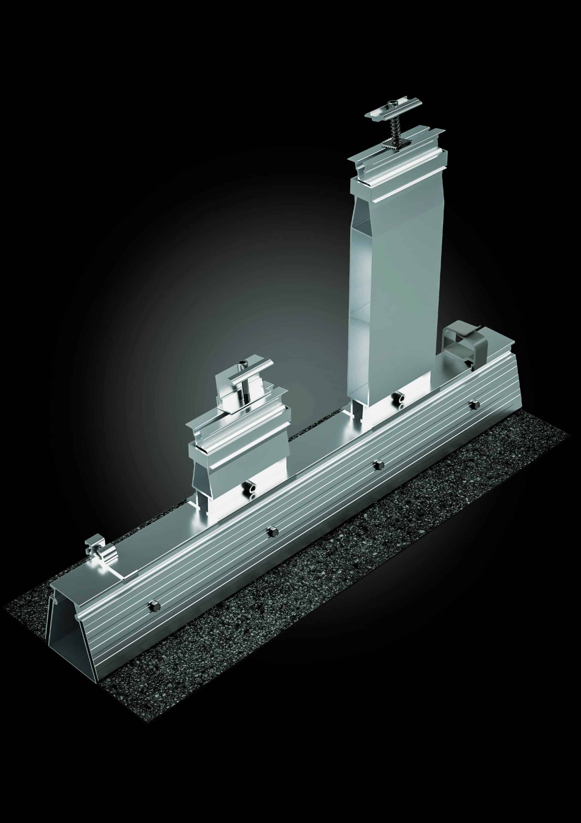 Roof Solar Bitumen High and Low Fixing 3D Visual Assembly