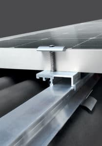 rails fixation panneaux photovoltaïque fibro-solar