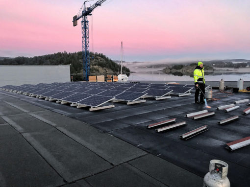 Photovoltaic-solar-panels-on-a-shipyard-in-Sweden