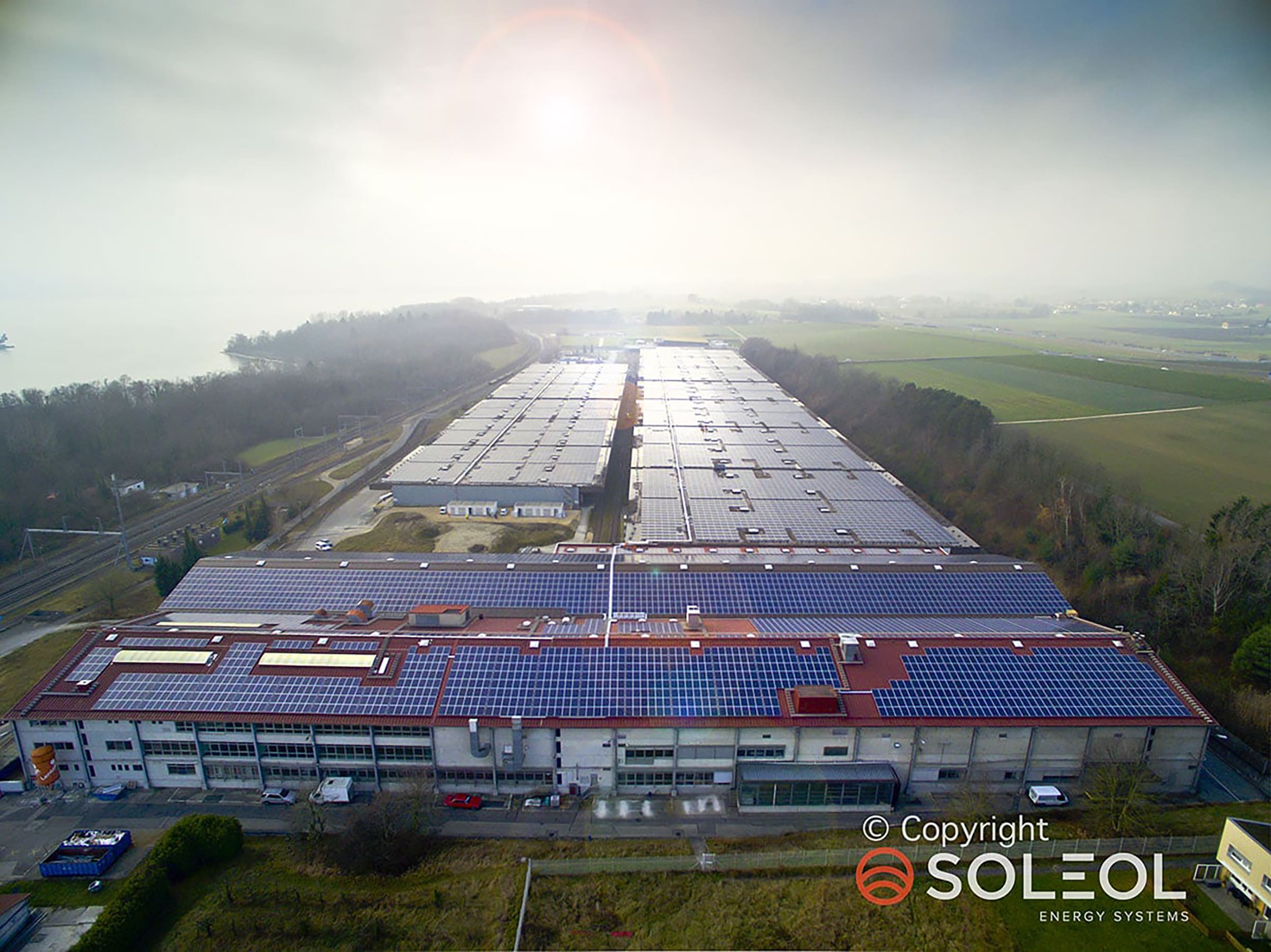 Our mountings on one of the largest photovoltaic power plants in Switzerland