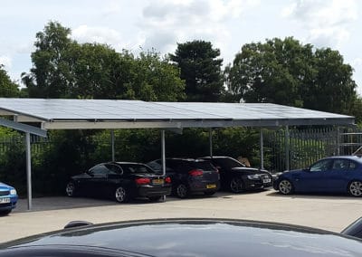 Photovoltaic canopy for a head office in England