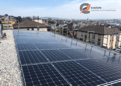 Our photovoltaic mountings on the roof of a Swiss house
